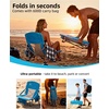 image:imageAbahub Beach Chair LowHigh Back with Carry Bag Lightweight Comfortable Portable Outdoor Camping Chair Blue Low 1 Pack