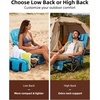 image:imageAbahub Beach Chair LowHigh Back with Carry Bag Lightweight Comfortable Portable Outdoor Camping Chair Blue Low 1 Pack