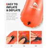 image:imageAbahub Swim Buoy Safety Tow Float Swim Bubble Achieve Be Bright Be Seen Be Safer for Open Water Swimmers and Triathletes During Outdoor Swimming High Visibility BuoyOrange