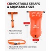 image:imageAbahub Swim Buoy Safety Tow Float Swim Bubble Achieve Be Bright Be Seen Be Safer for Open Water Swimmers and Triathletes During Outdoor Swimming High Visibility BuoyOrange