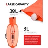 image:imageAbahub Swim Buoy Safety Tow Float Swim Bubble Achieve Be Bright Be Seen Be Safer for Open Water Swimmers and Triathletes During Outdoor Swimming High Visibility BuoyOrange