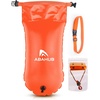 image:imageAbahub Swim Buoy Safety Tow Float Swim Bubble Achieve Be Bright Be Seen Be Safer for Open Water Swimmers and Triathletes During Outdoor Swimming High Visibility BuoyOrange