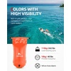 image:imageAbahub Swim Buoy Safety Tow Float Swim Bubble Achieve Be Bright Be Seen Be Safer for Open Water Swimmers and Triathletes During Outdoor Swimming High Visibility BuoyOrange