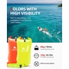 image:imageAbahub Swim Buoy Safety Tow Float Swim Bubble Achieve Be Bright Be Seen Be Safer for Open Water Swimmers and Triathletes During Outdoor Swimming High Visibility BuoyOrangegreen