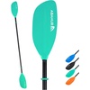 image:imageAbahub Kayak Paddle 86in218cm 2Piece Aluminum Shaft Floating Oar for Kayaking Canoeing Boating1 PaddleMint Green