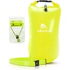 image:imageAbahub Swim Buoy Safety Tow Float Swim Bubble Achieve Be Bright Be Seen Be Safer for Open Water Swimmers and Triathletes During Outdoor Swimming High Visibility Buoygreen