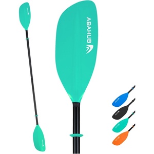 image:imageAbahub Kayak Paddle 86in218cm 2Piece Aluminum Shaft Floating Oar for Kayaking Canoeing Boating1 PaddleMint Green