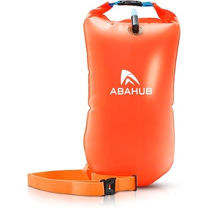 image:imageAbahub Swim Buoy Safety Tow Float Swim Bubble Achieve Be Bright Be Seen Be Safer for Open Water Swimmers and Triathletes During Outdoor Swimming High Visibility BuoyOrange