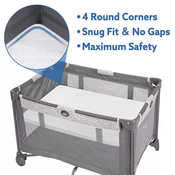 imagePro Goleem Pack and Play Mattress 38x26x15 Waterproof Pack n Play Mattress Pad Soft Playard Mattress Playpen Mattress Mini Crib Mattress for Babies and Toddlers