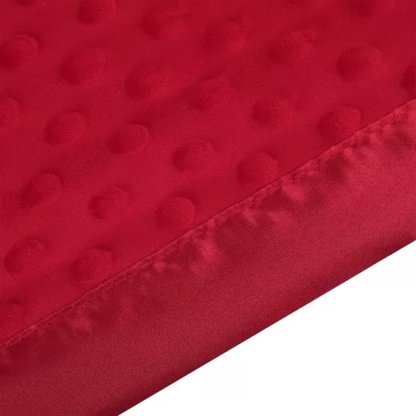 imagePro Goleem Baby Soft Minky Dot Blanket with Silky Satin Backing Baby Gifts for Boys and Girls Red 30 x 40Red