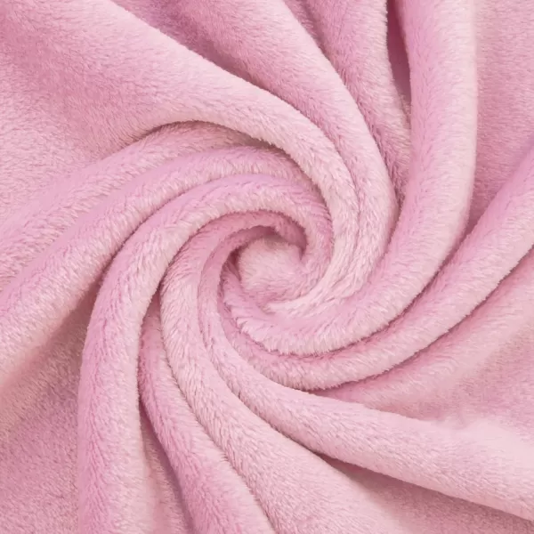 imagePro Goleem Fleece Baby Blanket with 2 Inch Satin Trim Soft AntiStatic Plush Blanket for Boys and Girls Christmas Baby Gifts for Babies Black 30x40Pink