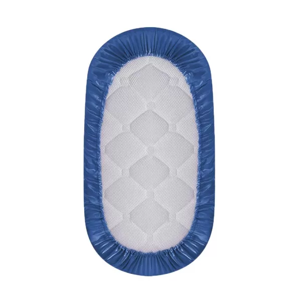 imagePro Goleem Satin Pack n Play Playard Sheet Great for Baby Hair Soft Silk Feeling 27x39 Inch Fitted Portable Mini Crib Sheet Playard Mattress Cover for Girls LavenderNavy Blue