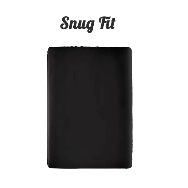 imagePro Goleem Satin Pack n Play Playard Sheet Great for Baby Hair Soft Silk Feeling 27x39 Inch Fitted Portable Mini Crib Sheet Playard Mattress Cover for Girls LavenderBlack