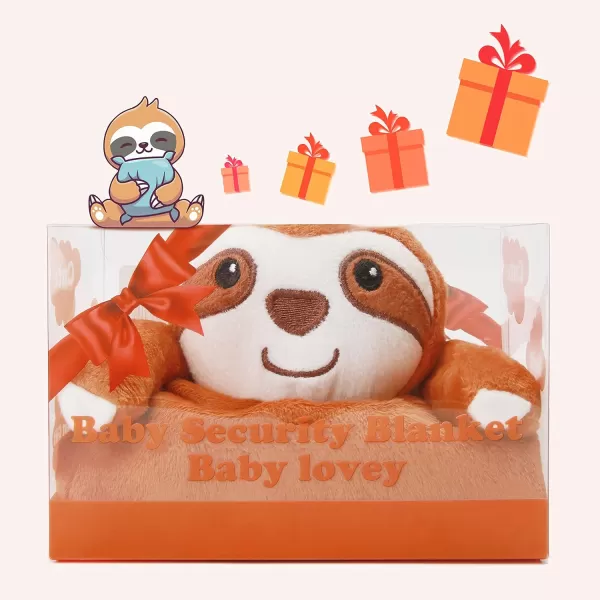 imagePro Goleem Giraffe Loveys for Babies Soft Security Blanket Snuggle Toy Stuffed Animal Blanket Unisex Baby Lovie Baby Gifts for Infant and Toddler 16 InchSloth