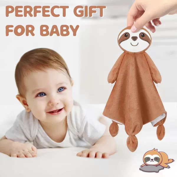 imagePro Goleem Giraffe Loveys for Babies Soft Security Blanket Snuggle Toy Stuffed Animal Blanket Unisex Baby Lovie Baby Gifts for Infant and Toddler 16 InchSloth