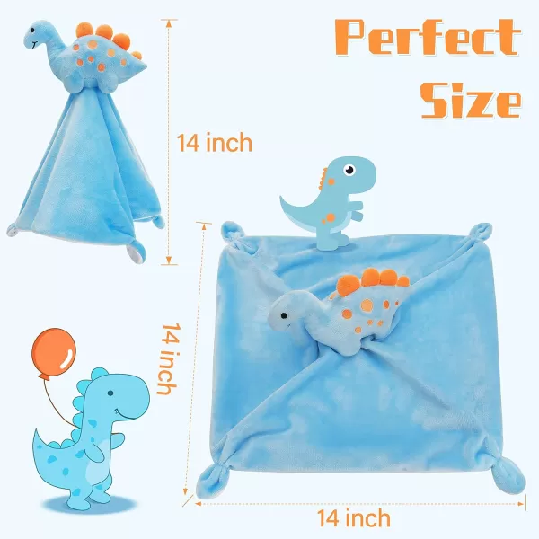 imagePro Goleem Giraffe Loveys for Babies Soft Security Blanket Snuggle Toy Stuffed Animal Blanket Unisex Baby Lovie Baby Gifts for Infant and Toddler 16 InchDinosaur