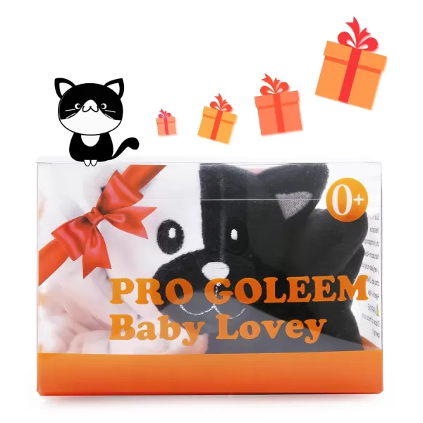 imagePro Goleem Monkey Loveys for Babies Soft Security Blanket Baby Snuggle Toy Newborn Stuffed Animals Baby Gifts for Boys and Girls 16 InchQ Cat