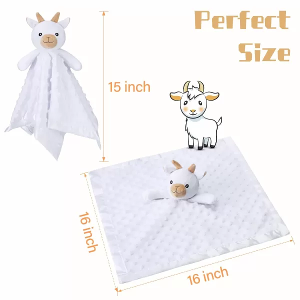 imagePro Goleem Monkey Loveys for Babies Soft Security Blanket Baby Snuggle Toy Newborn Stuffed Animals Baby Gifts for Boys and Girls 16 InchQ Goat