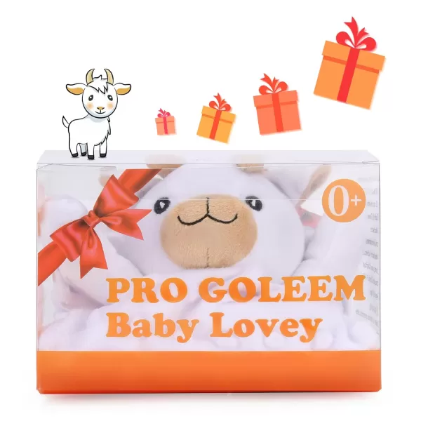 imagePro Goleem Monkey Loveys for Babies Soft Security Blanket Baby Snuggle Toy Newborn Stuffed Animals Baby Gifts for Boys and Girls 16 InchQ Goat