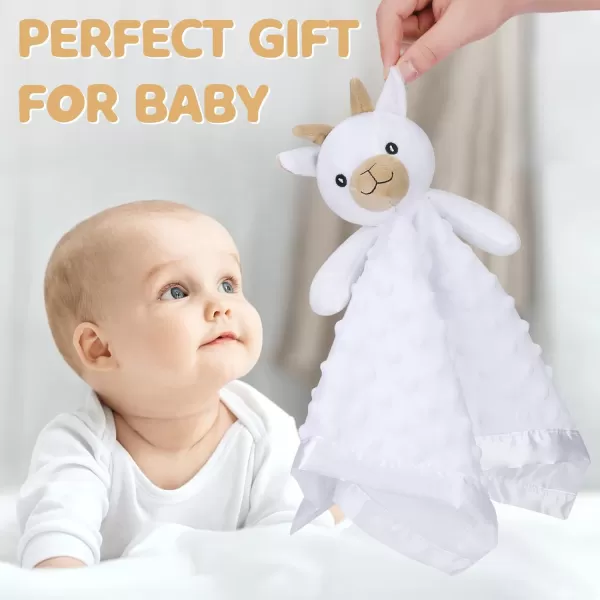 imagePro Goleem Monkey Loveys for Babies Soft Security Blanket Baby Snuggle Toy Newborn Stuffed Animals Baby Gifts for Boys and Girls 16 InchQ Goat