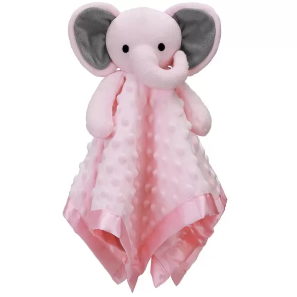 imagePro Goleem Monkey Loveys for Babies Soft Security Blanket Baby Snuggle Toy Newborn Stuffed Animals Baby Gifts for Boys and Girls 16 InchPink Elephant