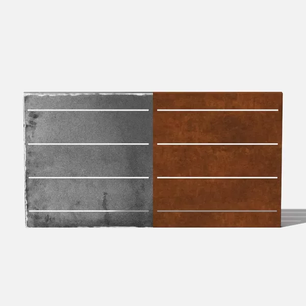 imageVeradek Corten Steel Outdoor Privacy Screen Series  Block Privacy Screen Set wStand 65 Privacy  Made from Durable Materials Easy SetUp  Modern Dcor for Patio Privacy Room Divider FencesLinear