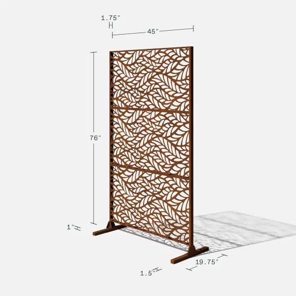 imageVeradek Corten Steel Outdoor Privacy Screen Series  Block Privacy Screen Set wStand 65 Privacy  Made from Durable Materials Easy SetUp  Modern Dcor for Patio Privacy Room Divider FencesFlowleaf