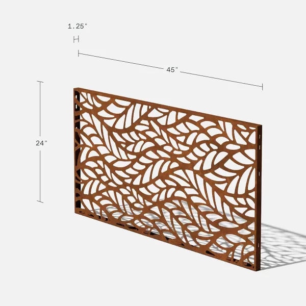 imageVeradek Corten Steel Outdoor Privacy Screen Series  Block Privacy Screen Set wStand 65 Privacy  Made from Durable Materials Easy SetUp  Modern Dcor for Patio Privacy Room Divider FencesFlowleaf