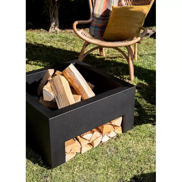 imageVeradek Fire Series Fire Pit Cube  Black