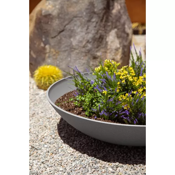 imageVeradek Mason Series Lane Bowl PlanterLarge Round Planter for Indoor or Outdoor TabletopsGardens Made from Plastic ampamp Concrete with Drainage HolesModern Dcor for Flowers Succulents Small PlantsGray