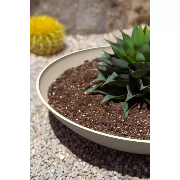 imageVeradek Mason Series Lane Bowl PlanterLarge Round Planter for Indoor or Outdoor TabletopsGardens Made from Plastic ampamp Concrete with Drainage HolesModern Dcor for Flowers Succulents Small PlantsSand