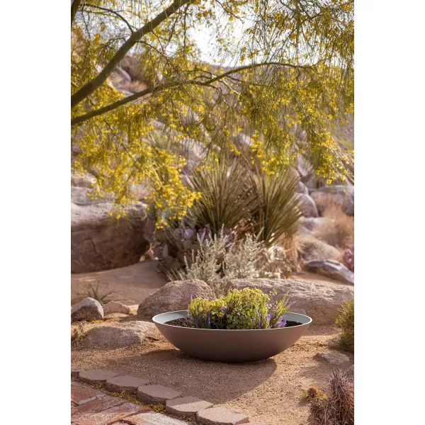 imageVeradek Mason Series Lane Bowl PlanterLarge Round Planter for Indoor or Outdoor TabletopsGardens Made from Plastic ampamp Concrete with Drainage HolesModern Dcor for Flowers Succulents Small PlantsGray