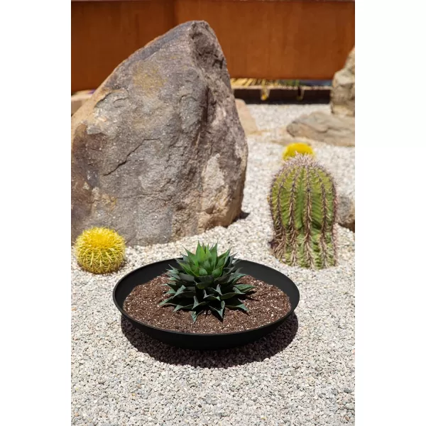 imageVeradek Mason Series Lane Bowl PlanterLarge Round Planter for Indoor or Outdoor TabletopsGardens Made from Plastic ampamp Concrete with Drainage HolesModern Dcor for Flowers Succulents Small PlantsBlack