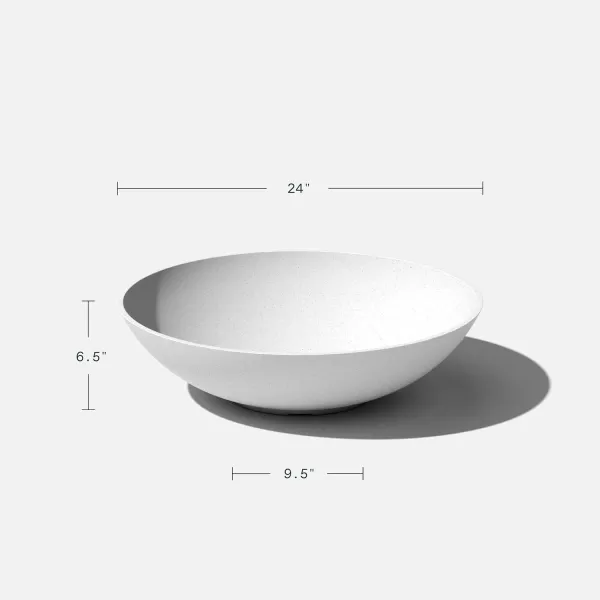 imageVeradek Mason Series Lane Bowl PlanterLarge Round Planter for Indoor or Outdoor TabletopsGardens Made from Plastic ampamp Concrete with Drainage HolesModern Dcor for Flowers Succulents Small PlantsWhite