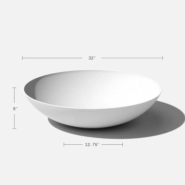 imageVeradek Mason Series Lane Bowl PlanterLarge Round Planter for Indoor or Outdoor TabletopsGardens Made from Plastic ampamp Concrete with Drainage HolesModern Dcor for Flowers Succulents Small PlantsWhite