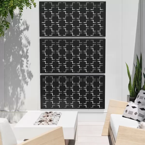 imageVeradek Outdoor Privacy Screen Series  Flowleaf Privacy Screen Panel 55 Privacy  Made from Durable WeatherResistant Plastic  Modern Dcor for Patios Privacy Walls FencesQuadra