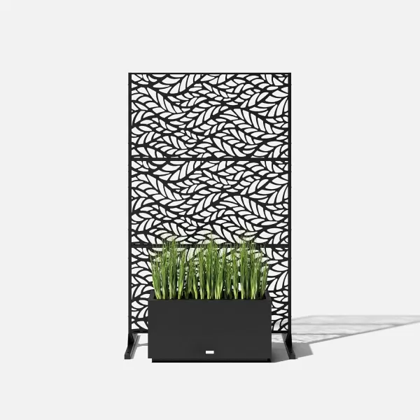 imageVeradek Outdoor Privacy Screen Series  Flowleaf Privacy Screen Panel 55 Privacy  Made from Durable WeatherResistant Plastic  Modern Dcor for Patios Privacy Walls FencesFlowleaf