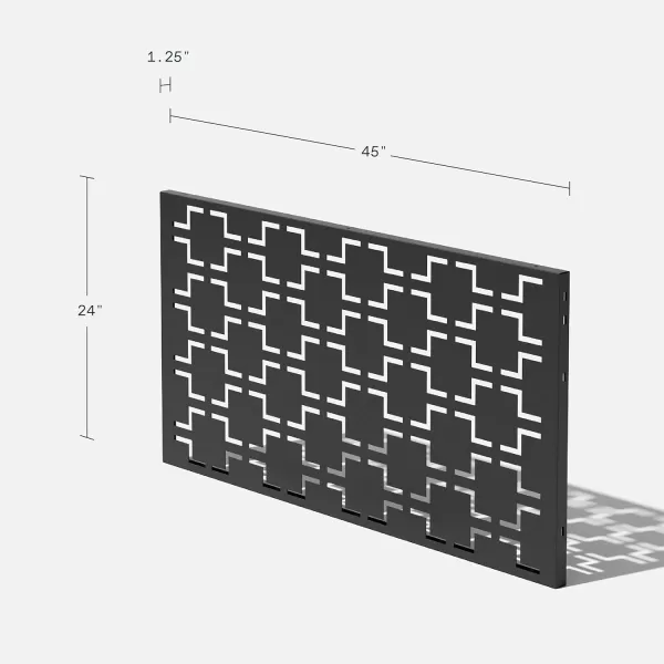 imageVeradek Outdoor Privacy Screen Series  Flowleaf Privacy Screen Panel 55 Privacy  Made from Durable WeatherResistant Plastic  Modern Dcor for Patios Privacy Walls FencesQuadra