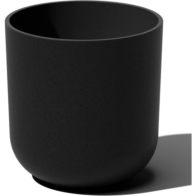 imageVeradek Round Black Plastic Planter Pots for IndoorOutdoor Garden Use with Drainage Holes Suitable for Small to Large Succulent Plants Flowers Modern Interior PlantsBlack