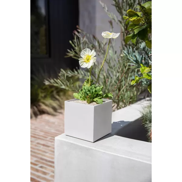 imageVeradek Forma Cube 5quot PlanterWhite