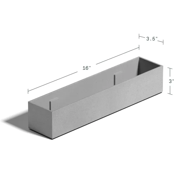 imageVeradek Forma Series Trough Plastic Planter 32 L x 35 W x 3 H in White 2 PackGray