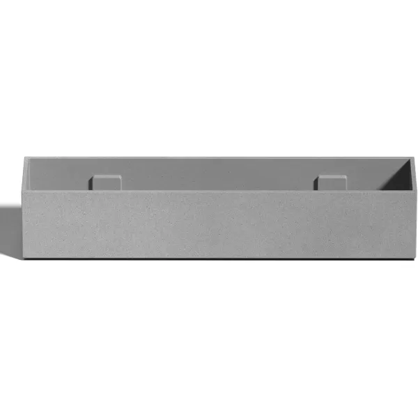 imageVeradek Forma Series Trough Plastic Planter 32 L x 35 W x 3 H in White 2 PackGray