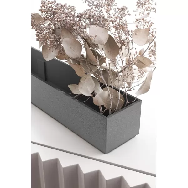 imageVeradek Forma Series Trough Plastic Planter 32 L x 35 W x 3 H in White 2 PackGray