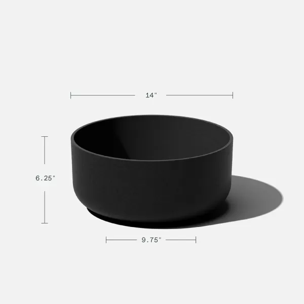 imageVeradek Pure Series Kona Bowl 14quot Planter 2 PackBlack