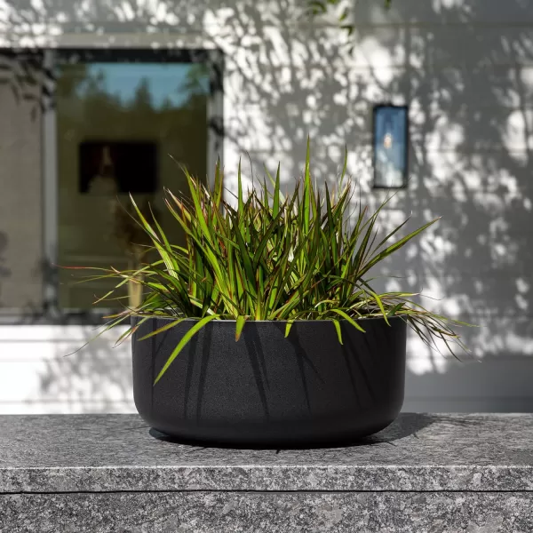 imageVeradek Pure Series Kona Bowl 14quot Planter 2 PackBlack