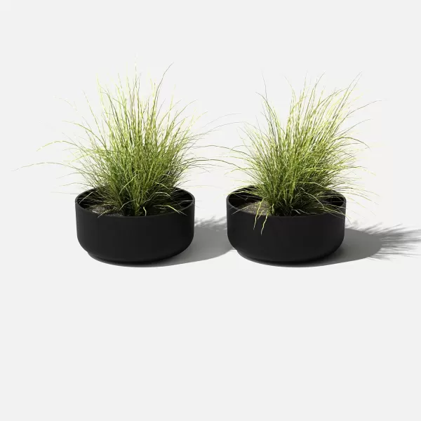 imageVeradek Pure Series Kona Bowl 14quot Planter 2 PackBlack