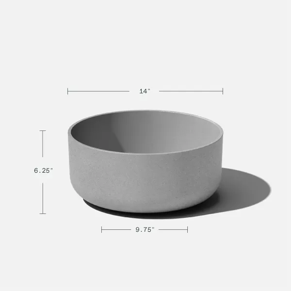 imageVeradek Pure Series Kona Bowl 14quot Planter 2 PackGray