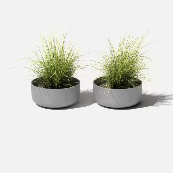 imageVeradek Pure Series Kona Bowl 14quot Planter 2 PackGray