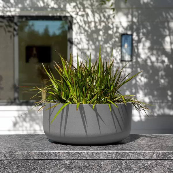 imageVeradek Pure Series Kona Bowl 14quot Planter 2 PackGray