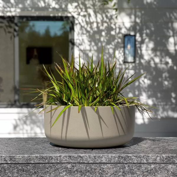 imageVeradek Pure Series Kona Bowl 14quot Planter 2 PackSand
